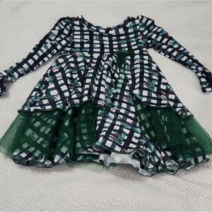 Tiny Roots bamboo Christmas twirl dress 3t